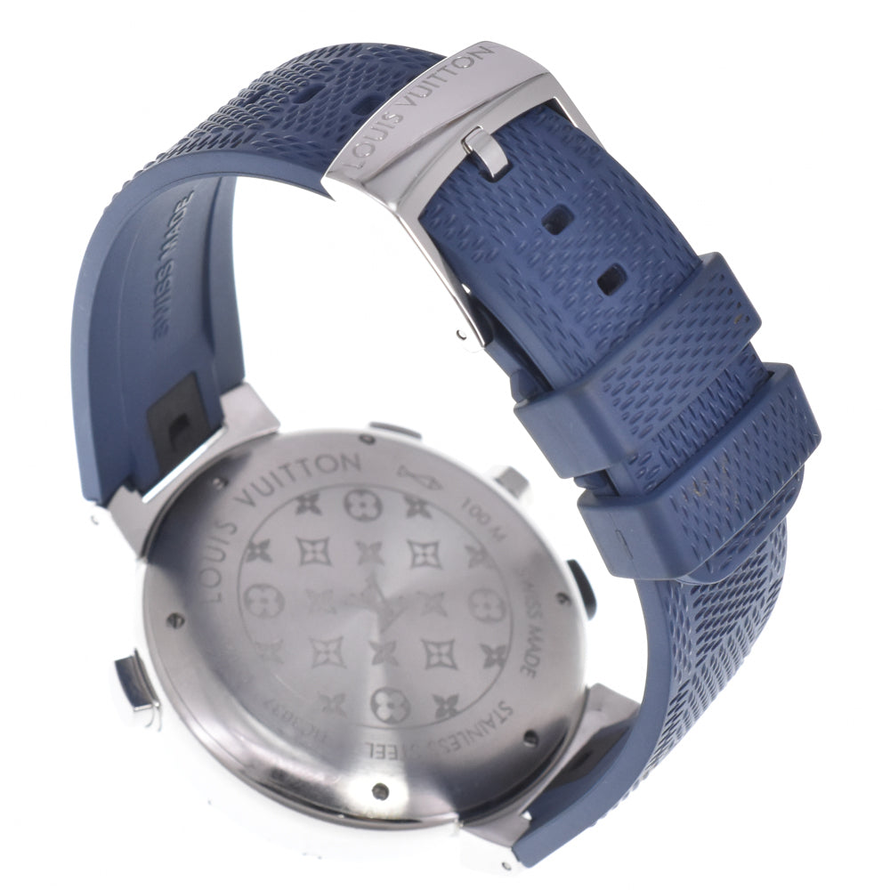 with paper LOUIS VUITTON Tambour Regatta Q102D Chronograph blue Dial Quartz Men's
 Watch M#150766