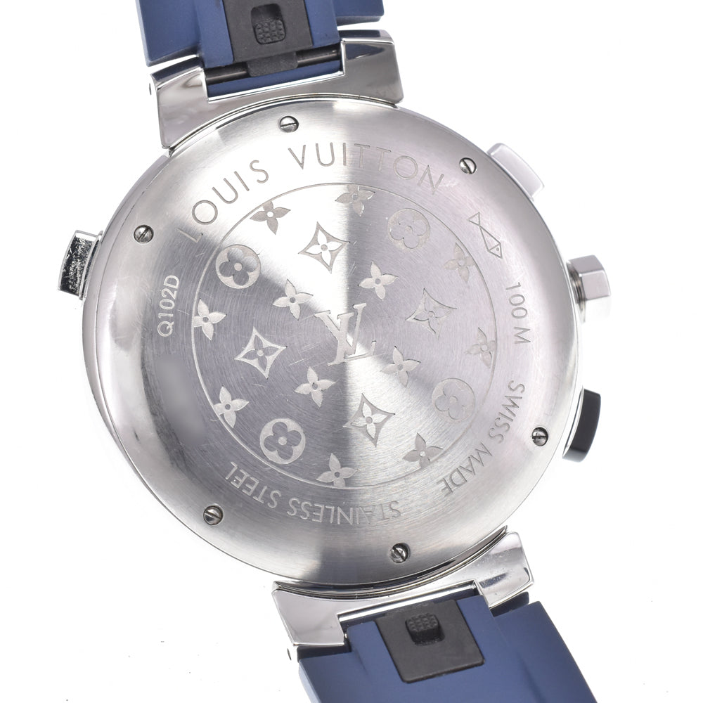 with paper LOUIS VUITTON Tambour Regatta Q102D Chronograph blue Dial Quartz Men's
 Watch M#150766