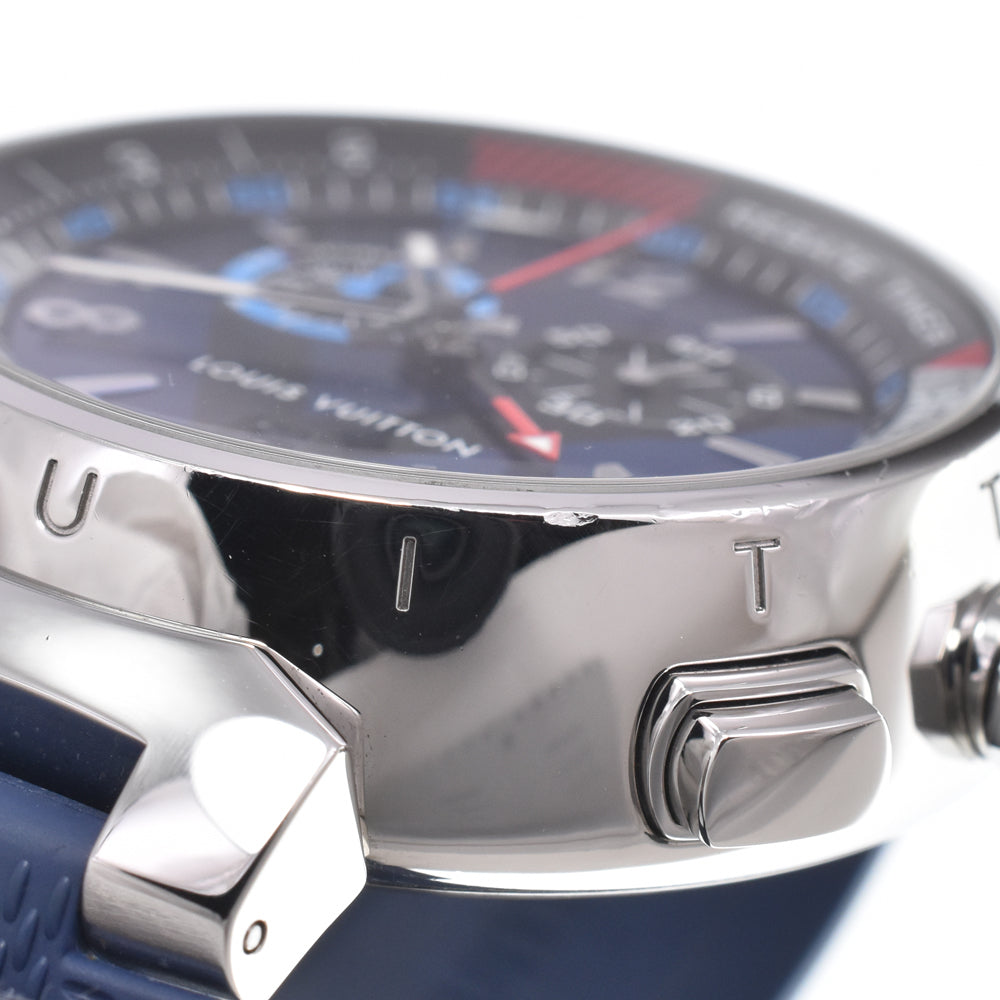 with paper LOUIS VUITTON Tambour Regatta Q102D Chronograph blue Dial Quartz Men's
 Watch M#150766