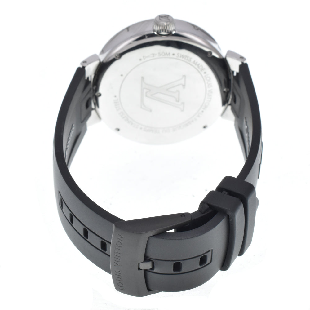 LOUIS VUITTON Tambour Moon Dual Time QA105 GMT Silver Dial Quartz Men's
 Watch N#150767