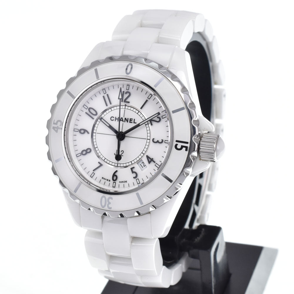 CHANEL J12 H0968 Date white ceramic white Dial Quartz Ladies
 Watch M#150774