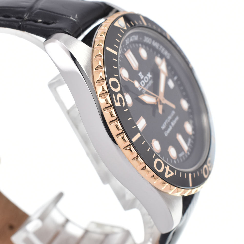 with paper EDOX Neptunian Grande Reserve Date Automatic 80801 black Dial Automatic Men's
 Watch M#150776