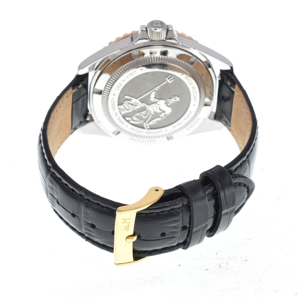with paper EDOX Neptunian Grande Reserve Date Automatic 80801 black Dial Automatic Men's
 Watch M#150776
