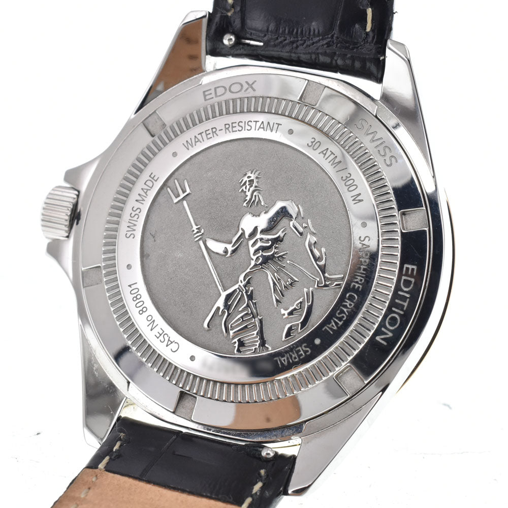 with paper EDOX Neptunian Grande Reserve Date Automatic 80801 black Dial Automatic Men's
 Watch M#150776