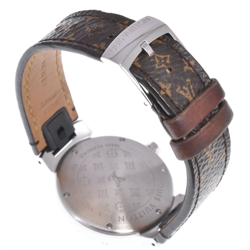 LOUIS VUITTON Tambour MM QA116 Monogram white Dial Quartz Ladies
 Watch M#150777