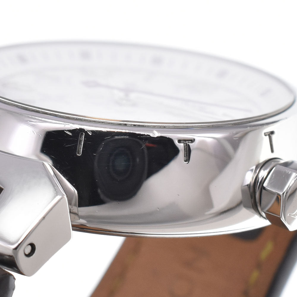 LOUIS VUITTON Tambour MM QA116 Monogram white Dial Quartz Ladies
 Watch M#150777