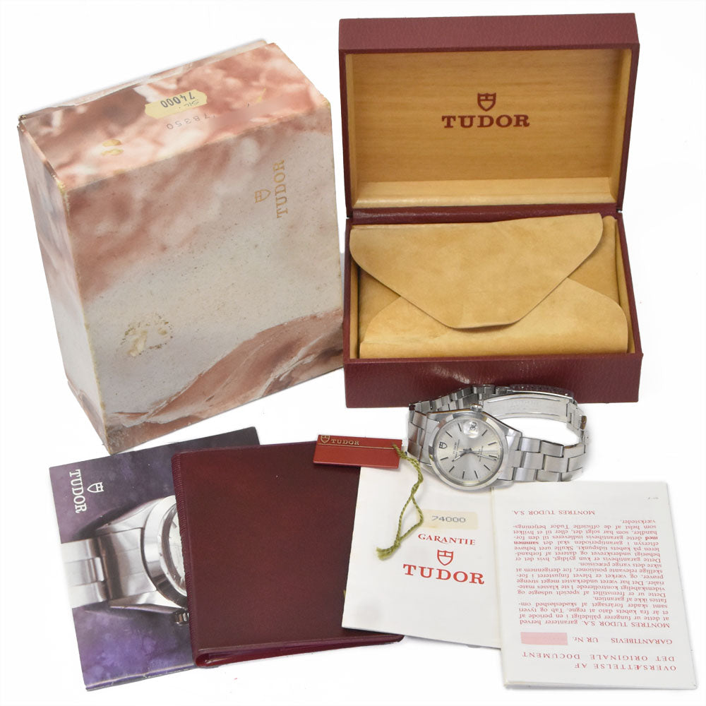with paper TUDOR Prince Oyster Date 74000N Silver Dial Automatic Men's
 Watch M#150783