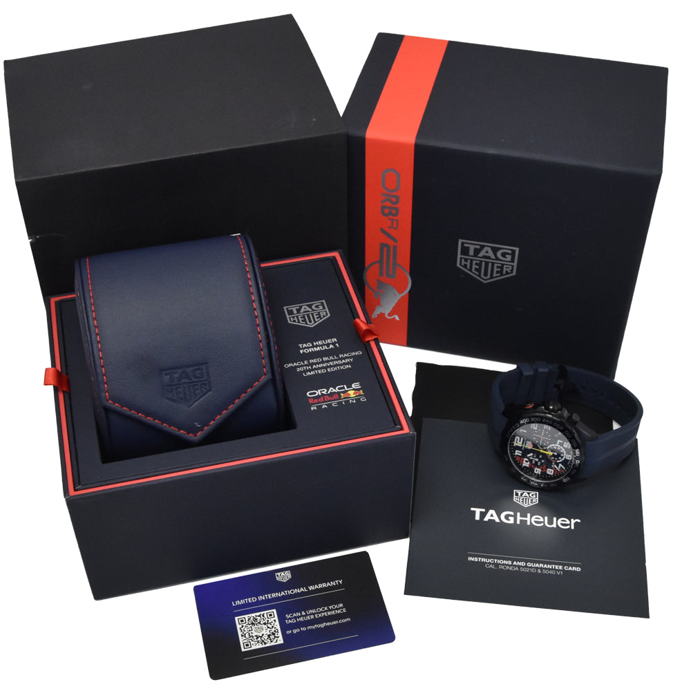 with paper TAG HEUER Formula 1 CAZ101AZ.FT8090 Oracle Red Bull Racing blue Dial Quartz Men's
 Watch L#150784