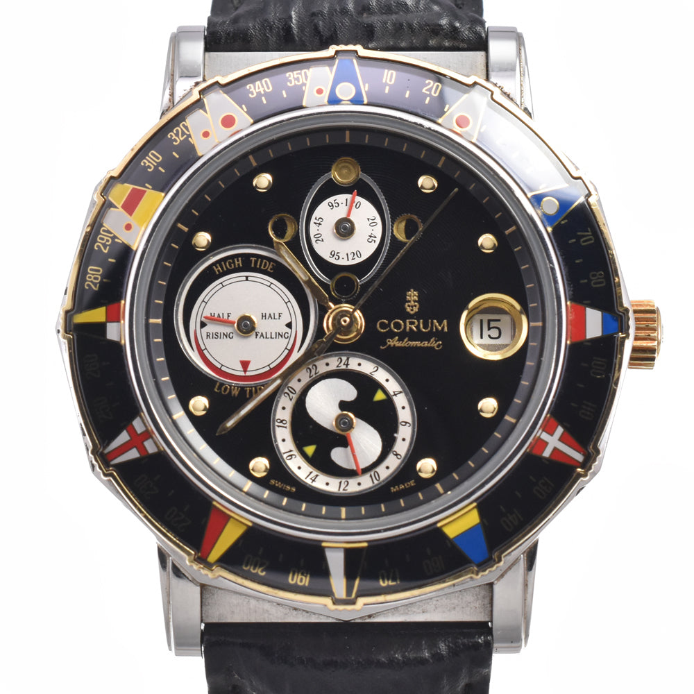 CORUM Admiral's Cup Male 277.831.21 V585 Stainless Steel/YG black Dial Automatic Men's
 Watch M#150788