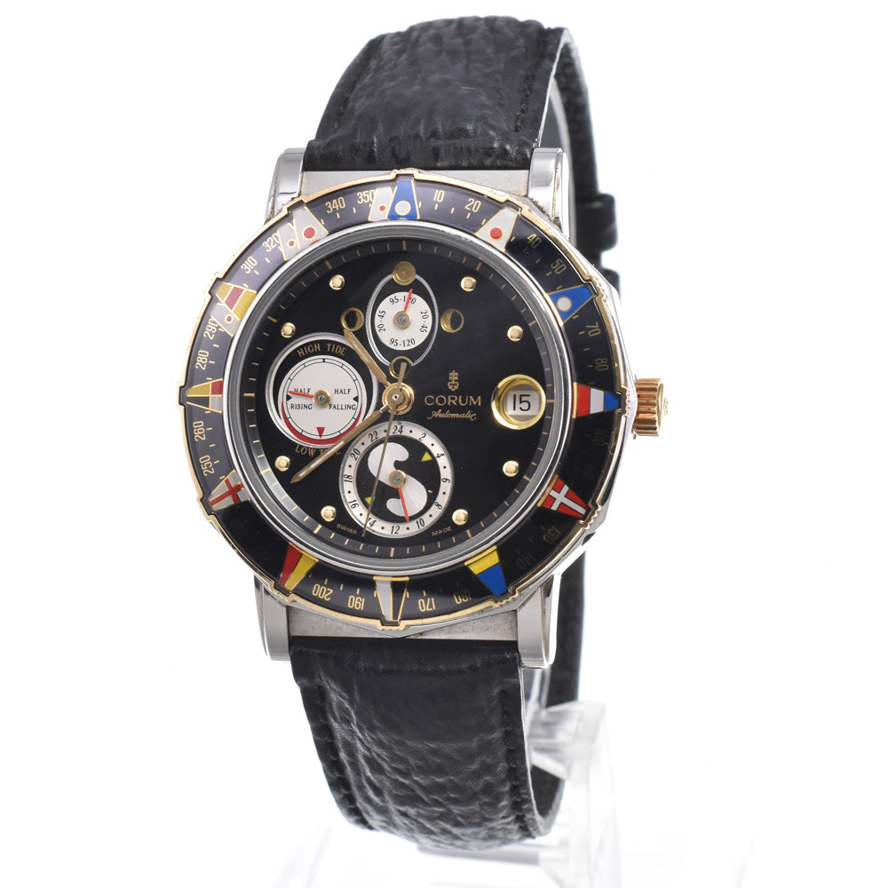 CORUM Admiral's Cup Male 277.831.21 V585 Stainless Steel/YG black Dial Automatic Men's
 Watch M#150788