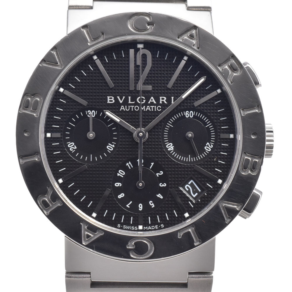 with paper BVLGARI Bvlgari Bvlgari BB38SSCH Chronograph black Dial Automatic Men's
 Watch M#150797