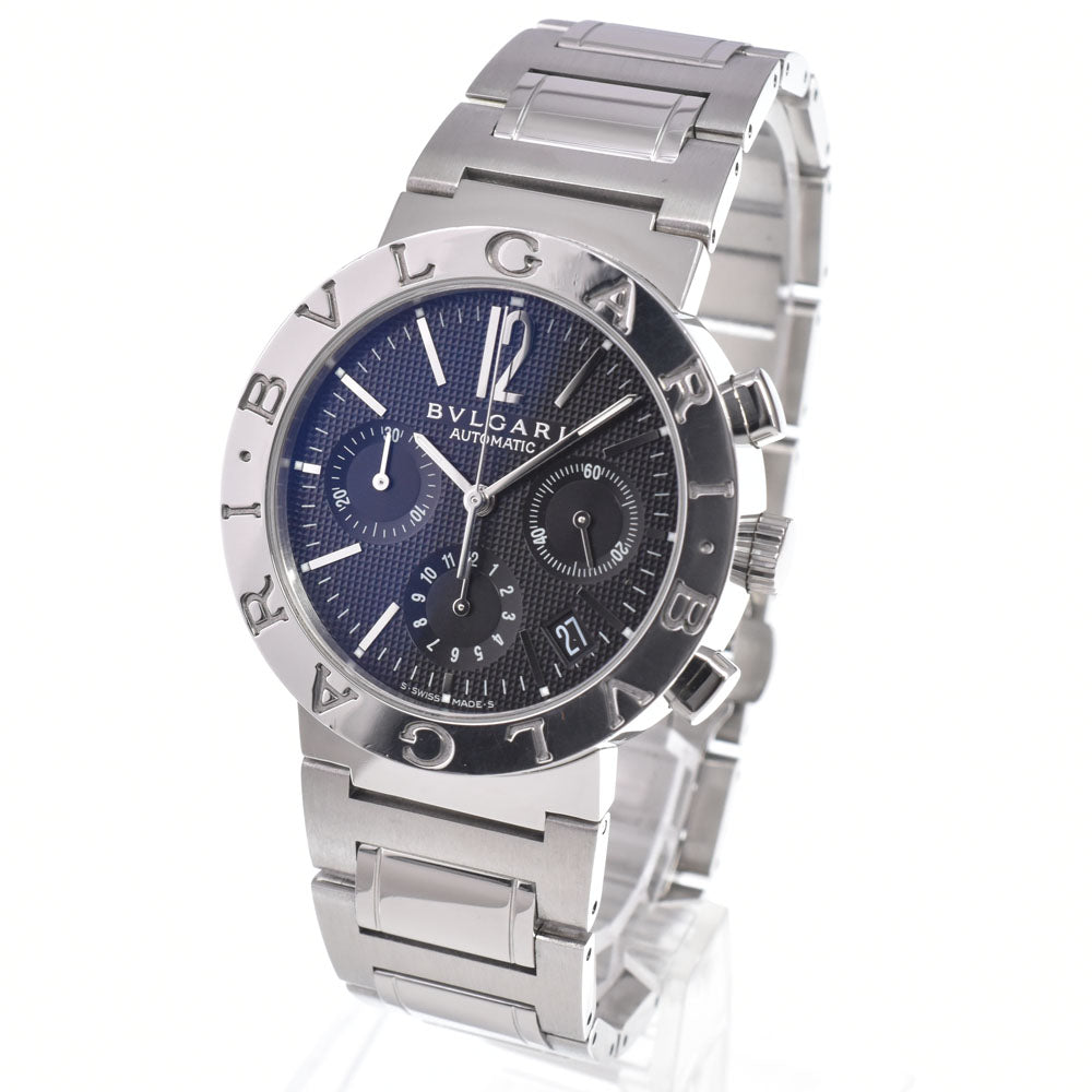 with paper BVLGARI Bvlgari Bvlgari BB38SSCH Chronograph black Dial Automatic Men's
 Watch M#150797