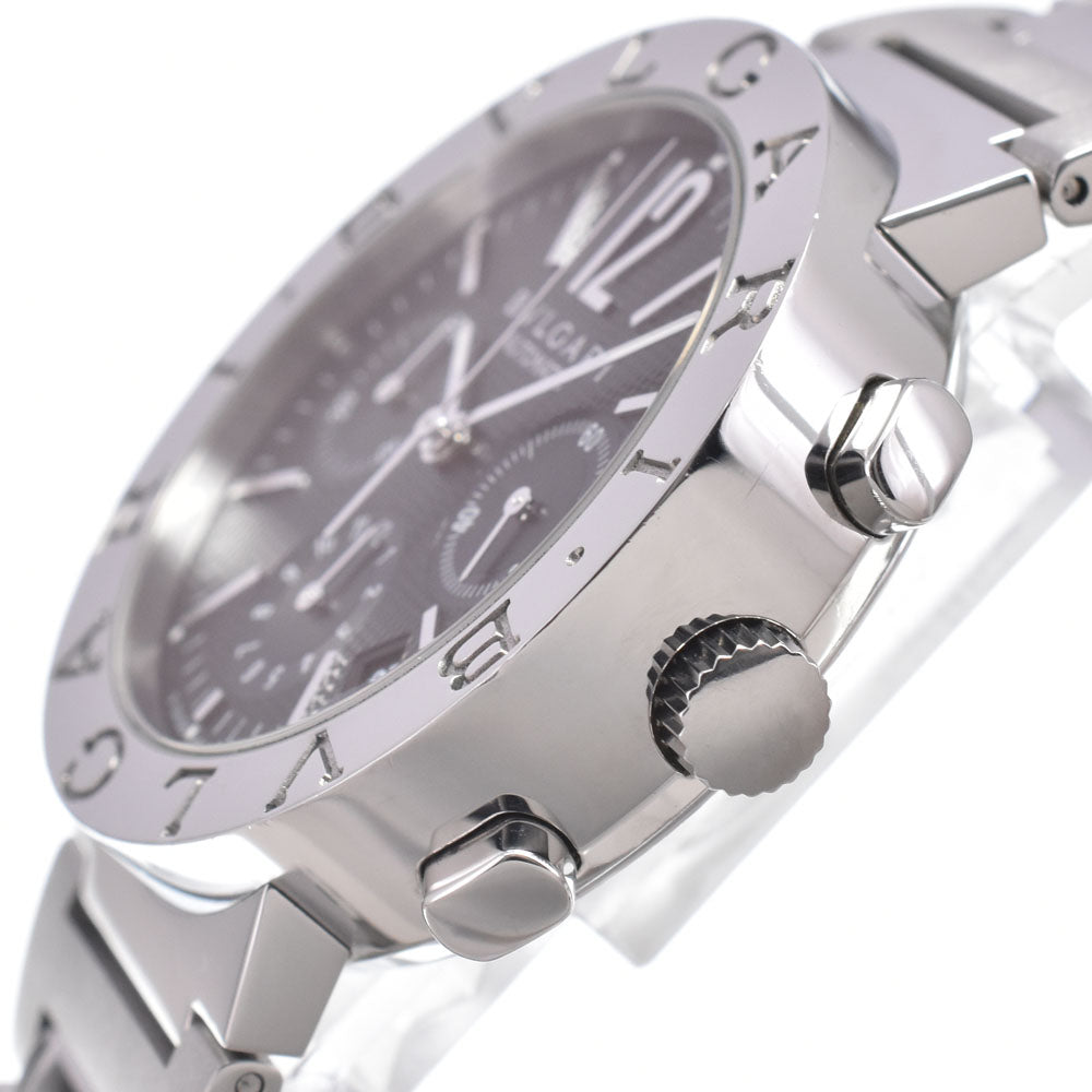 with paper BVLGARI Bvlgari Bvlgari BB38SSCH Chronograph black Dial Automatic Men's
 Watch M#150797
