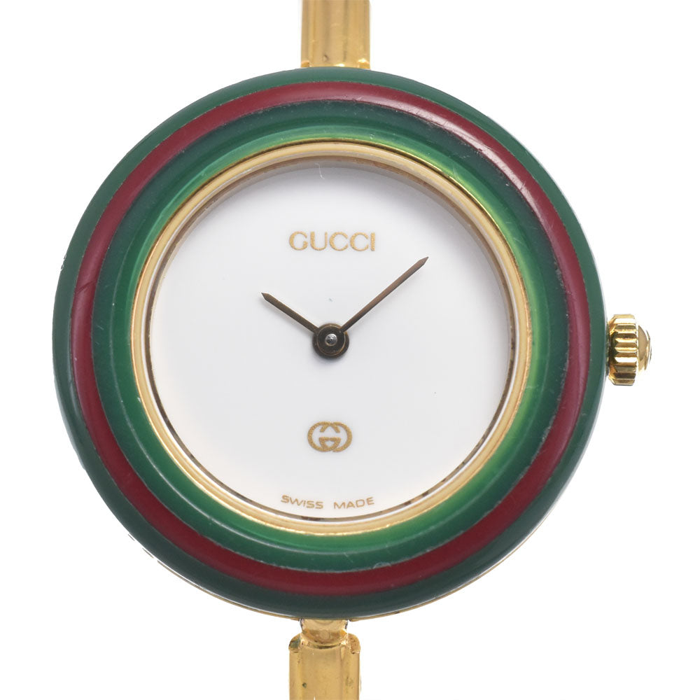 GUCCI Change bezel 11/12 white Dial Quartz Ladies
 Watch M#150799