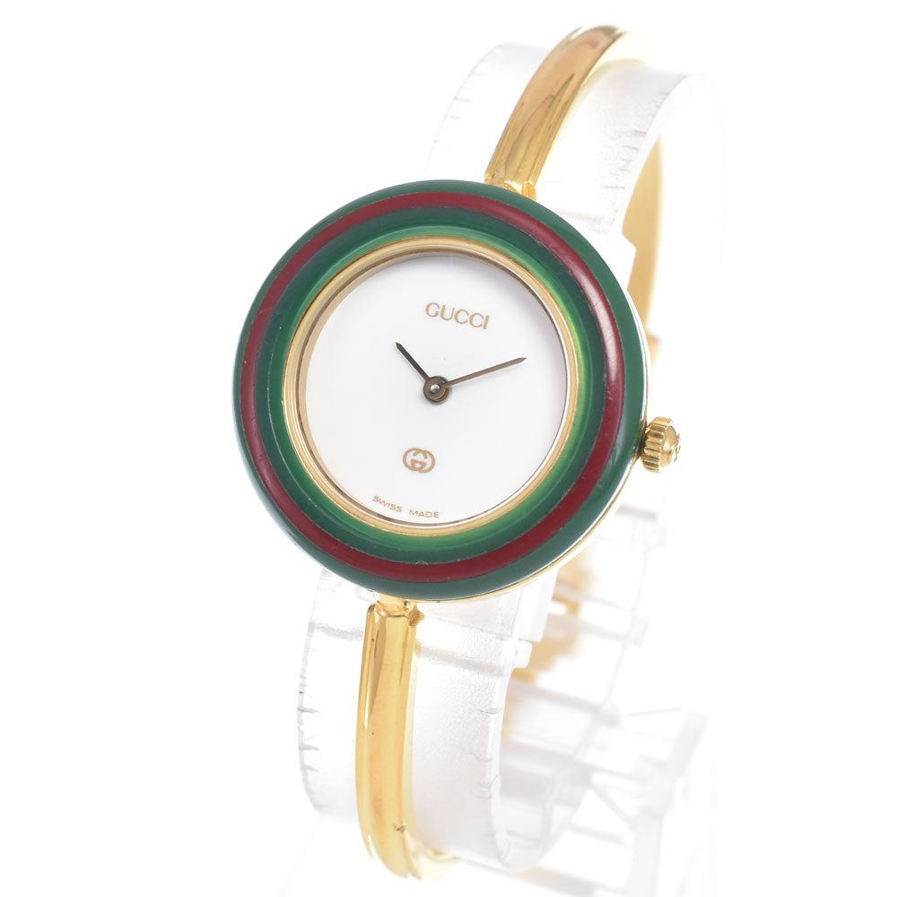 GUCCI Change bezel 11/12 white Dial Quartz Ladies
 Watch M#150799