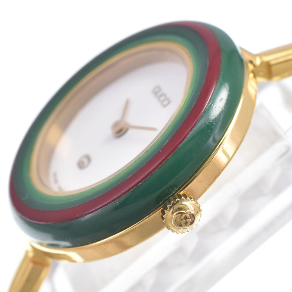GUCCI Change bezel 11/12 white Dial Quartz Ladies
 Watch M#150799