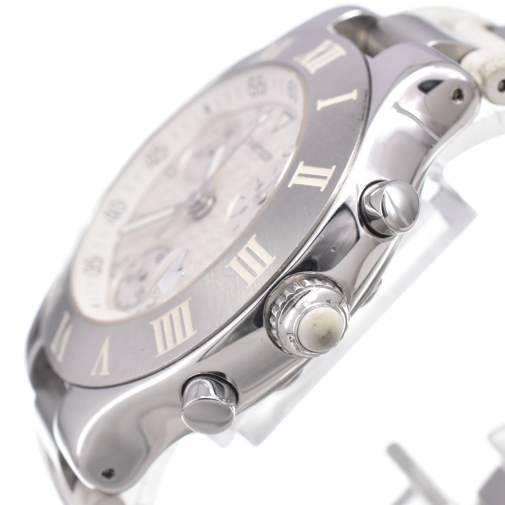 CARTIER Must21 CHRONOSCAPH W10184U2 Chronograph Date white Dial Quartz Men's
 Watch M#150802