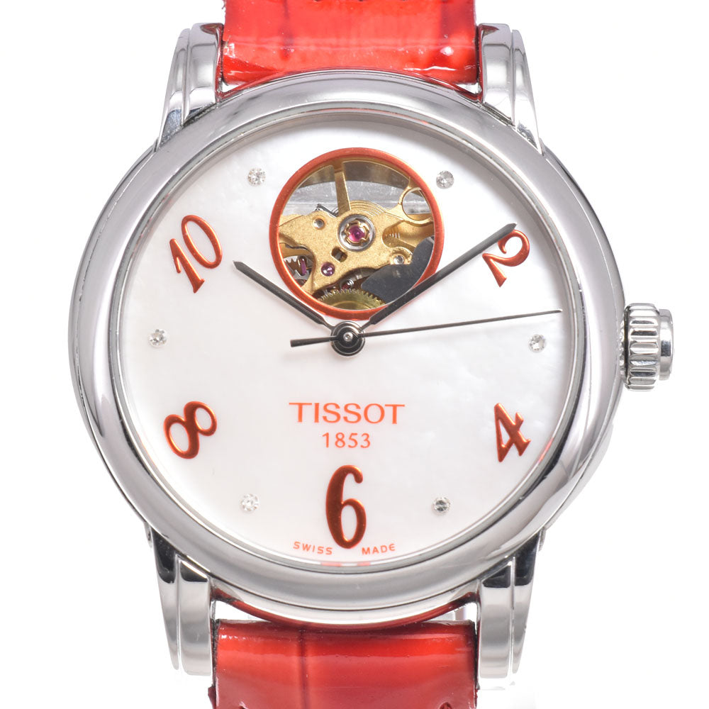 TISSOT Lady heart T050207 see-through back White shell Dial Automatic Ladies
 Watch L#150804