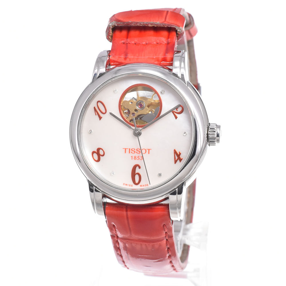 TISSOT Lady heart T050207 see-through back White shell Dial Automatic Ladies
 Watch L#150804