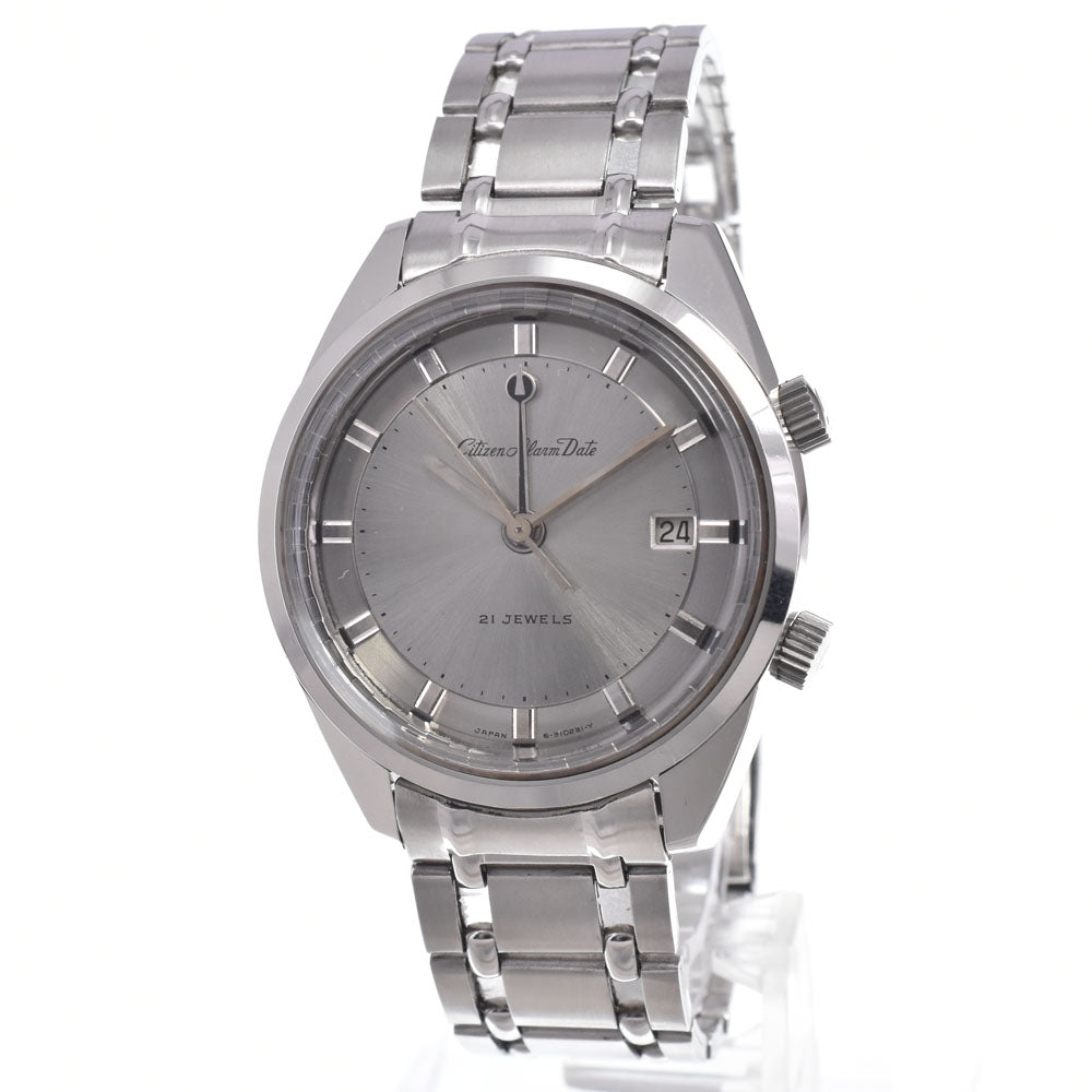 CITIZEN Alarm date 4-310063 Silver Dial Hand Winding Men's
 Watch N#150807