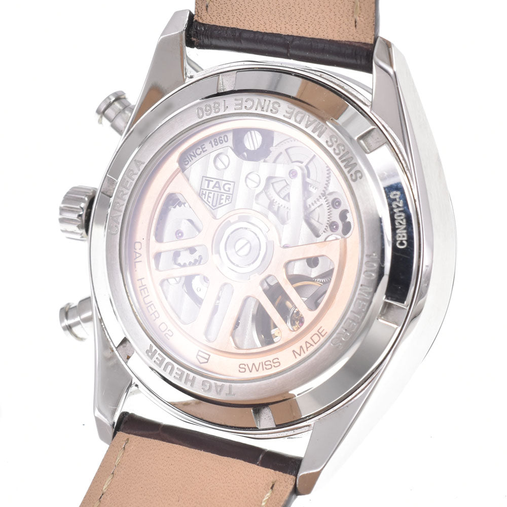 TAG HEUER Carrera CBN2012-0 Chronograph see-through back gray Dial Automatic Men's
 Watch L#150808