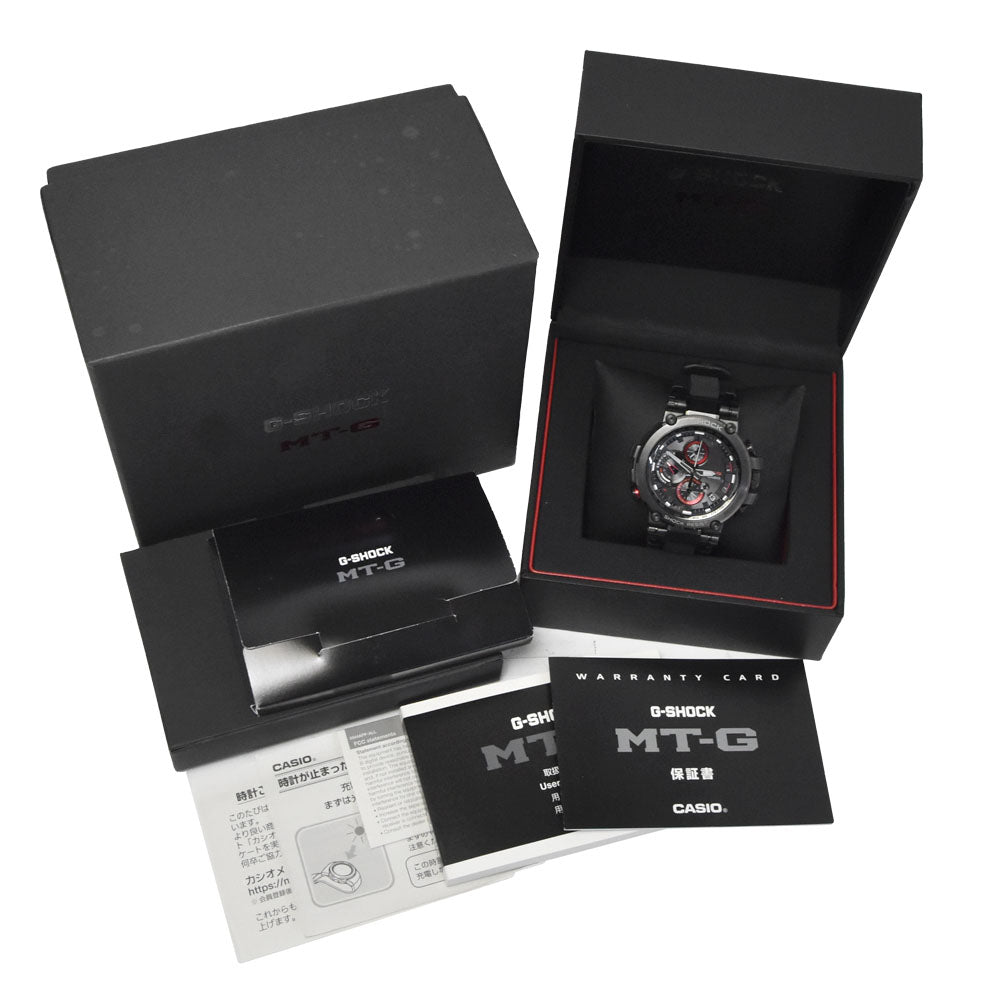 with paper CASIO G-SHOCK MT-G MTG-B1000B-1AJF black Dial Radio Sync Solar Men's
 Watch M#150816