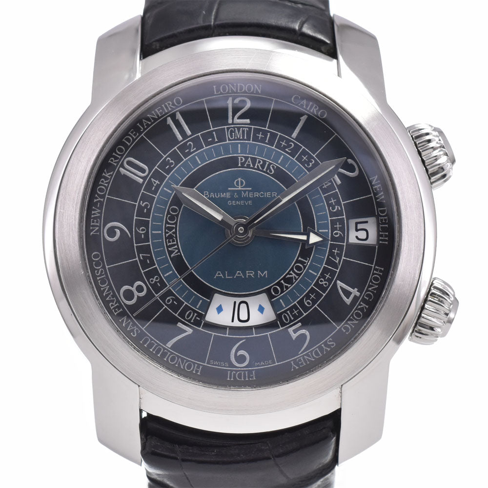 with paper Baume & Mercier Capeland GMT Alarm M0A08153 Date black Dial Automatic Men's
 Watch L#150818