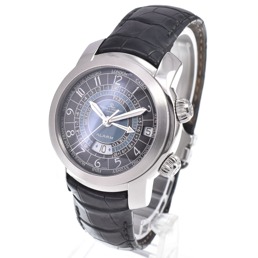 with paper Baume & Mercier Capeland GMT Alarm M0A08153 Date black Dial Automatic Men's
 Watch L#150818