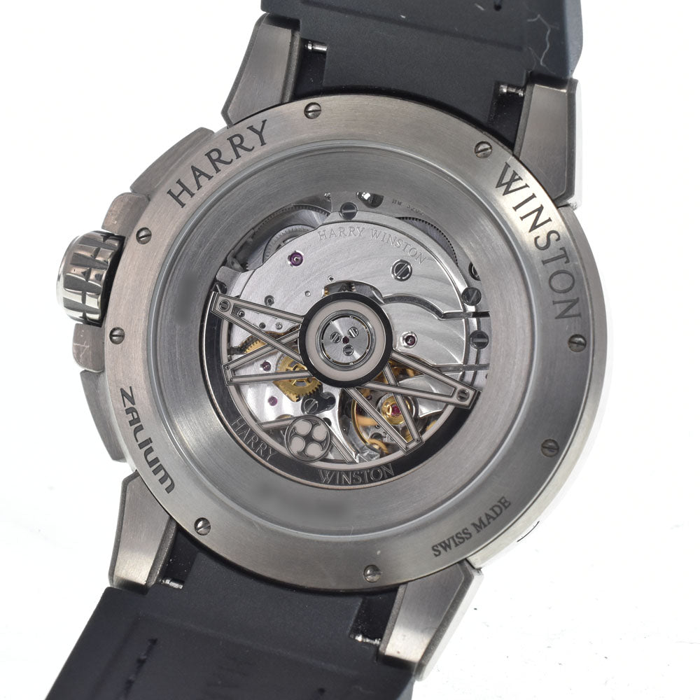 with paper HARRY WINSTON Ocean Project OCEAMP42ZZ001 Blue / skeleton Dial Automatic Men's
 Watch L#150825