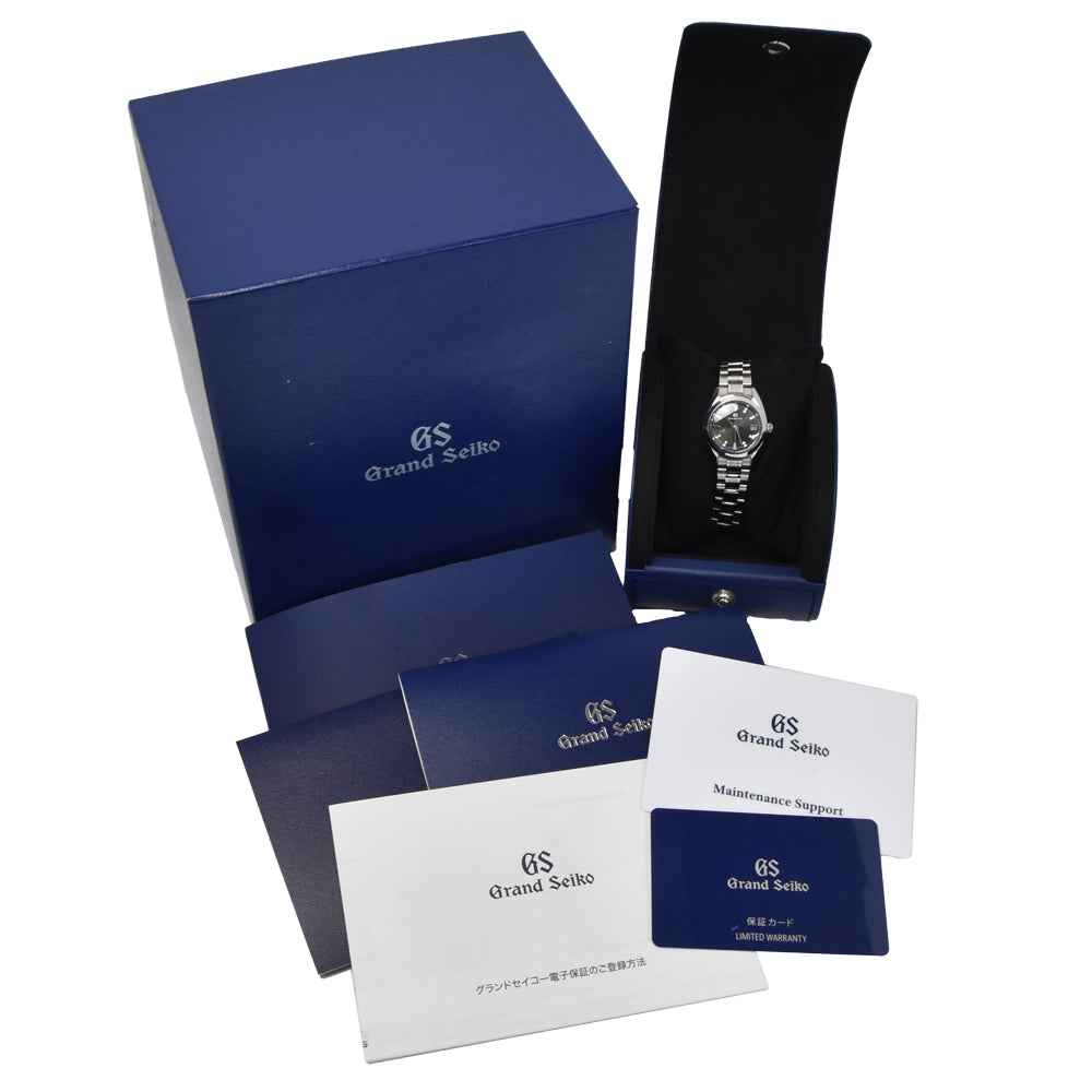 with paper SEIKO Grand Seiko STGF373/4J52-0AC0 16P diamond black Dial Quartz Ladies
 Watch K#150826