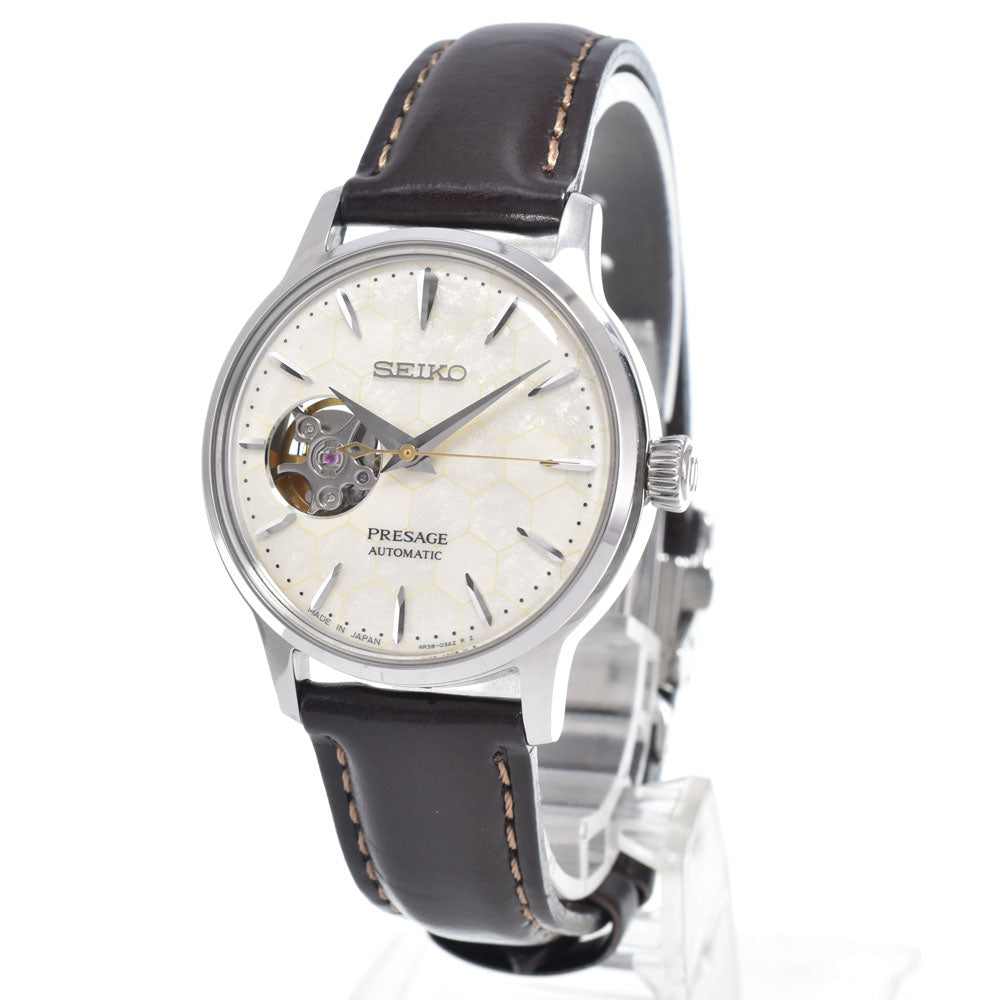 SEIKO Presage Cocktail Time STAR BAR SRRY039/4R38-01Z0 Honeycomb - Limited edition of 3,000 bottles worldwide Ivory Dial Automatic Ladies
 Watch K#150830