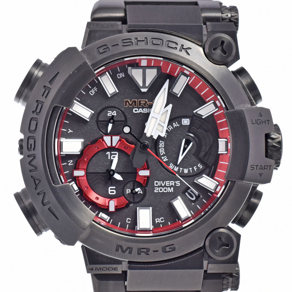 with paper CASIO G-SHOCK MR-G Frogman MRG-BF1000B-1AJR black Dial Radio Sync Solar Men's
 Watch M#150832