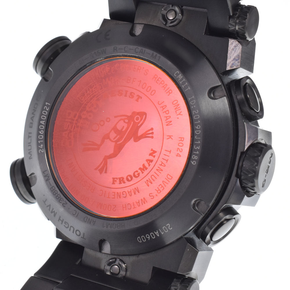 with paper CASIO G-SHOCK MR-G Frogman MRG-BF1000B-1AJR black Dial Radio Sync Solar Men's
 Watch M#150832