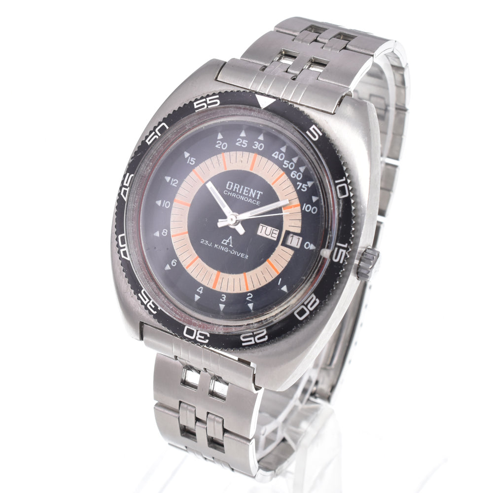 ORIENT Chrono Ace King Diver CB.429-16240 vintage black Dial Automatic Men's
 Watch N#150842