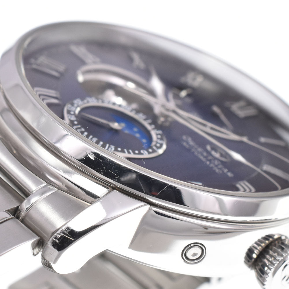 with paper ORIENT STAR Mechanical moon phase RK-AY0103L Power reserve see-through back blue Dial Automatic Men's
 Watch K#150850