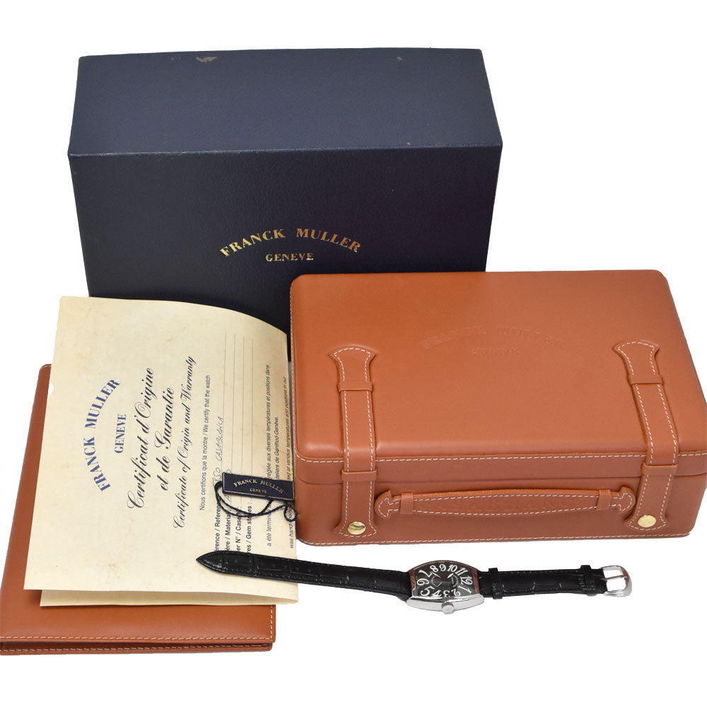 with paper FRANCK MULLER Tono Carbex Casablanca 5850 black Dial Automatic Men's
 Watch L#150856
