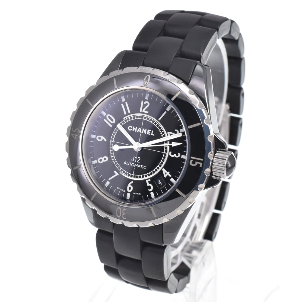 with paper CHANEL J12 date H0684 black Dial Automatic Men's
 Watch L#150859