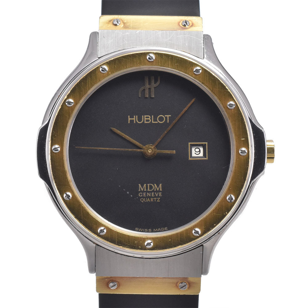 HUBLOT MDM Classic 1391.2 Stainless Steel/K18 black Dial Quartz Ladies
 Watch M#150861