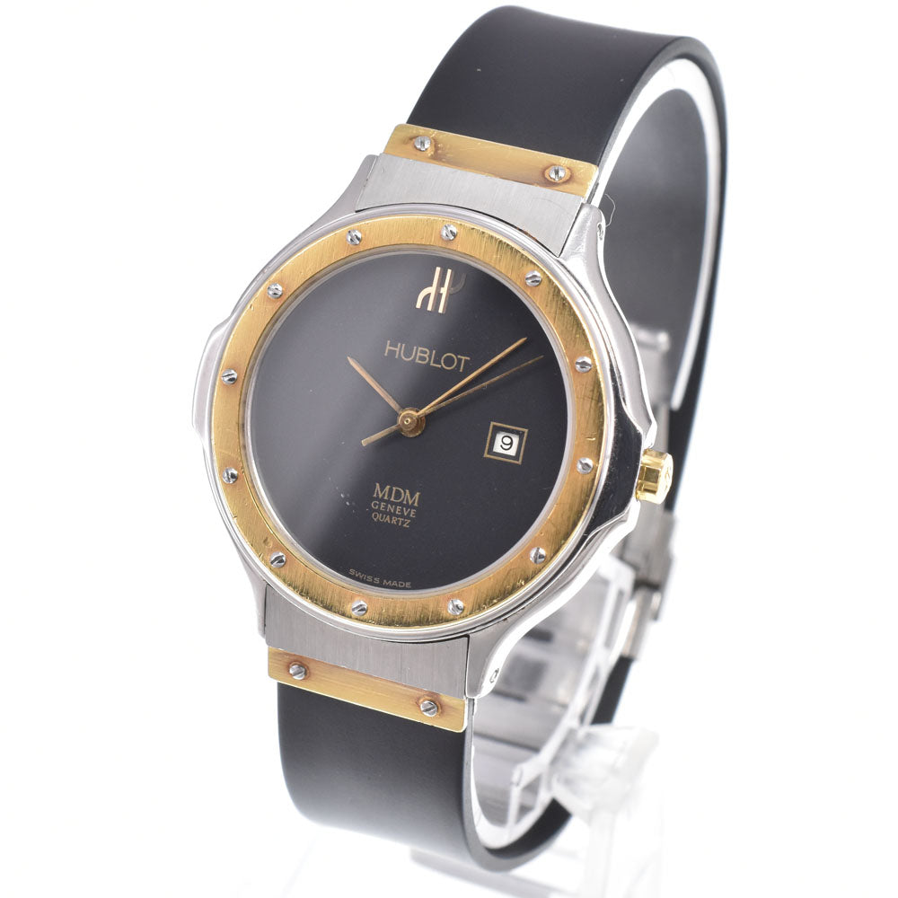 HUBLOT MDM Classic 1391.2 Stainless Steel/K18 black Dial Quartz Ladies
 Watch M#150861