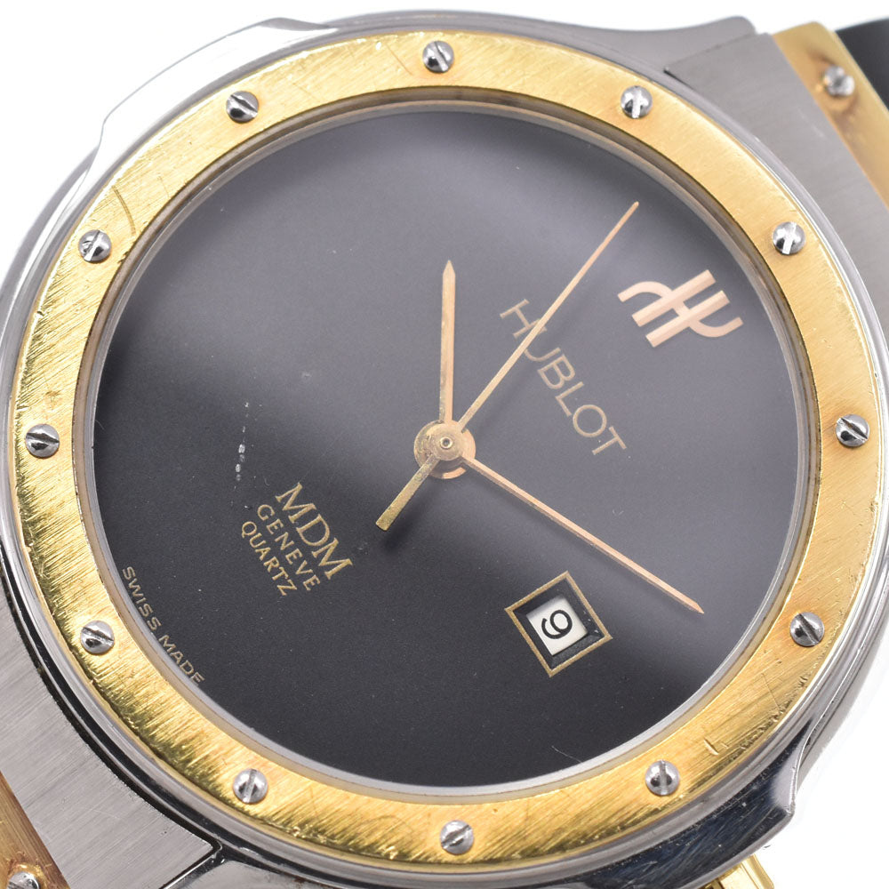 HUBLOT MDM Classic 1391.2 Stainless Steel/K18 black Dial Quartz Ladies
 Watch M#150861