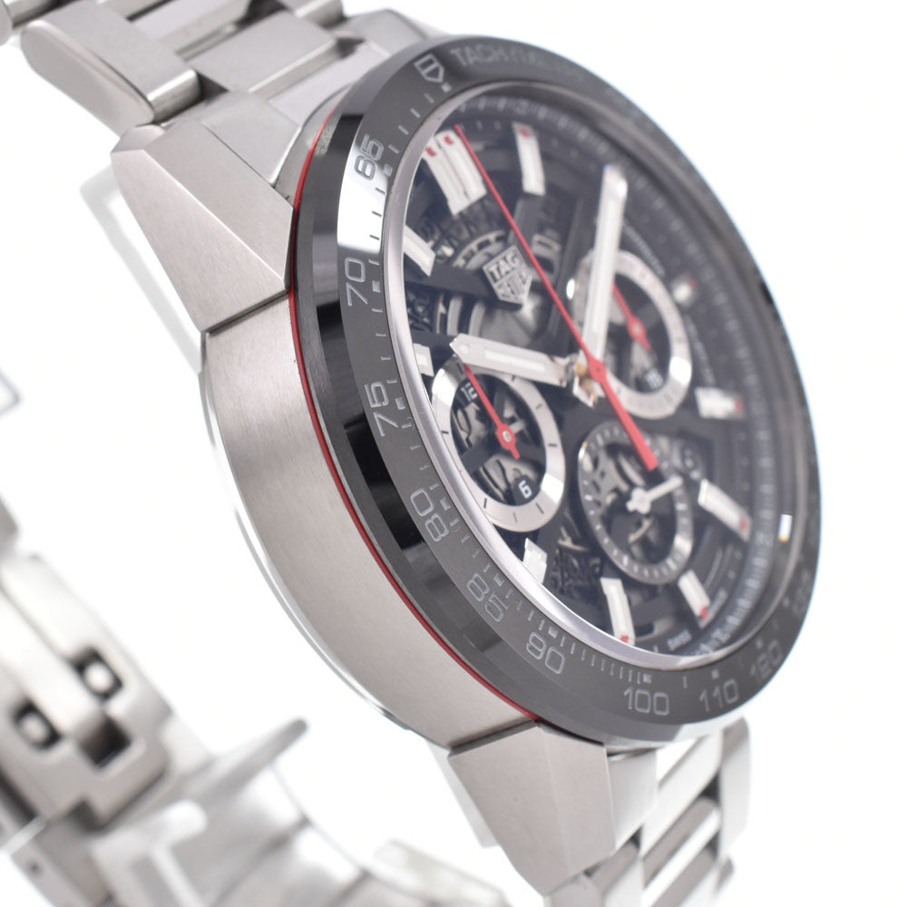 with paper TAG HEUER Carrera Caliber Heuer 02 CBG2010.BA0662 Black Skeleton Dial Automatic Men's
 Watch O#150867