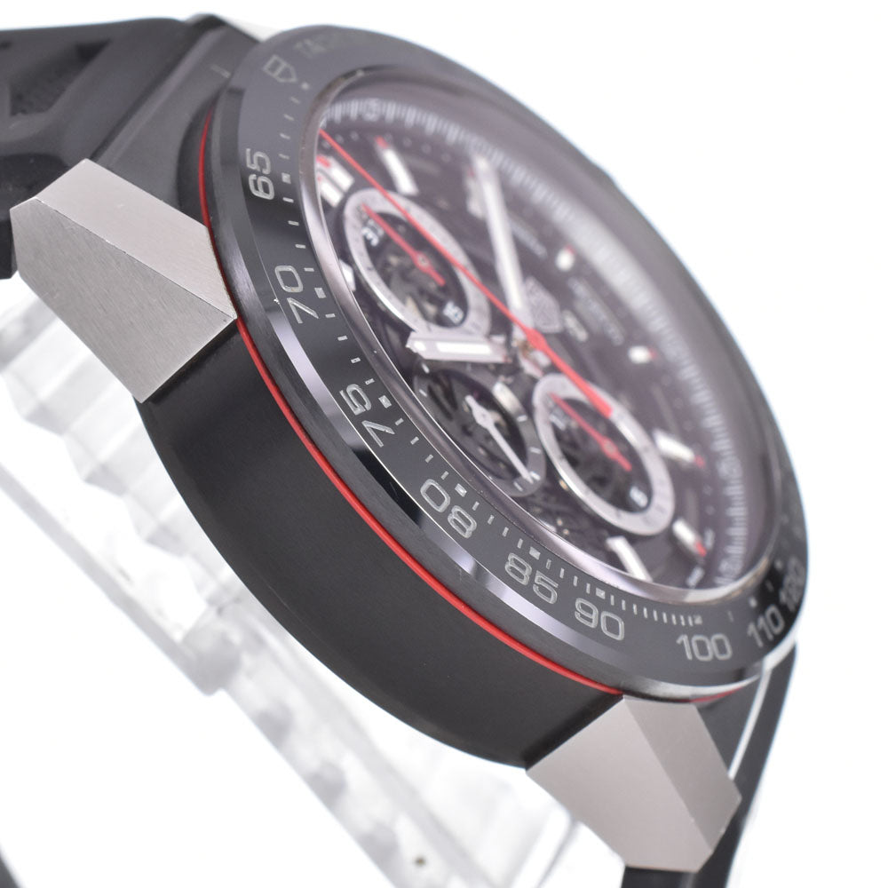 with paper TAG HEUER Carrera Caliber Heuer 01 CAR2A1Z.FT6044 Chronograph Date Black/Silver (skeleton) Dial Automatic Men's
 Watch K#150870