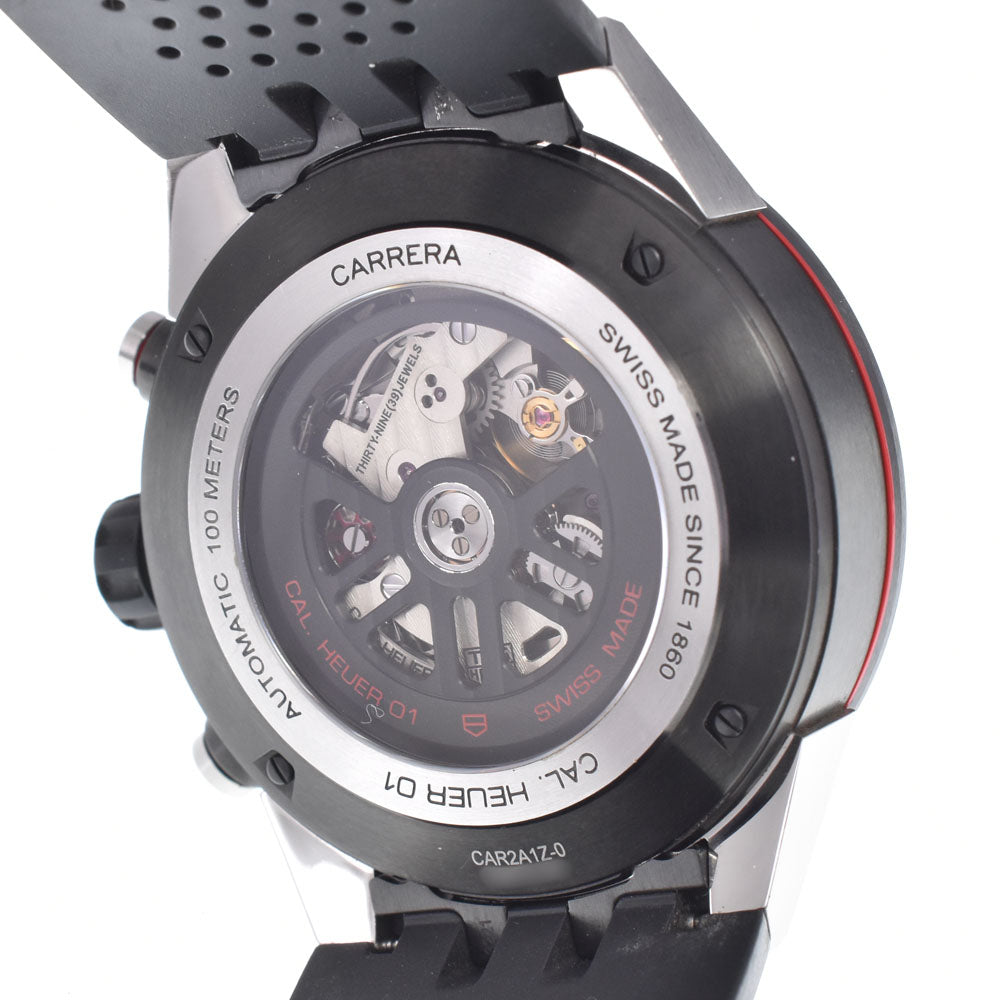 with paper TAG HEUER Carrera Caliber Heuer 01 CAR2A1Z.FT6044 Chronograph Date Black/Silver (skeleton) Dial Automatic Men's
 Watch K#150870