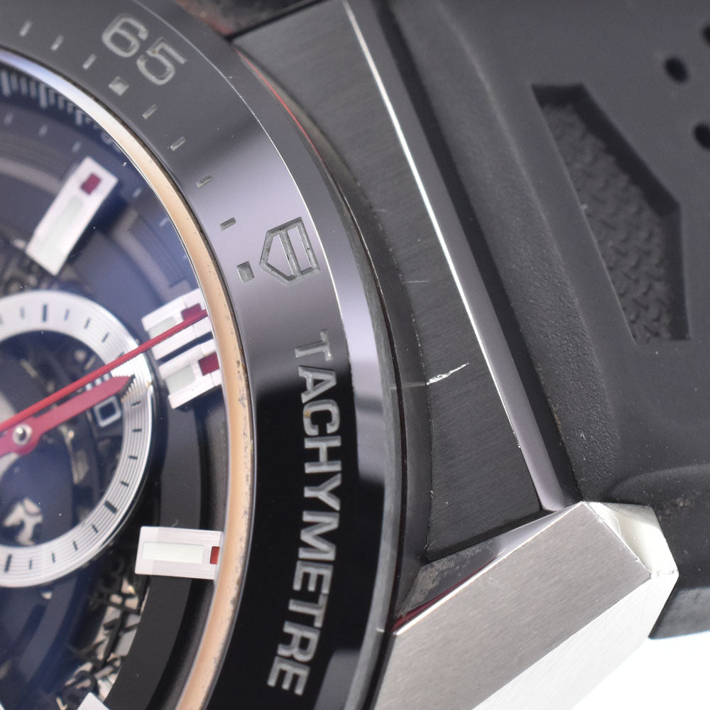 with paper TAG HEUER Carrera Caliber Heuer 01 CAR2A1Z.FT6044 Chronograph Date Black/Silver (skeleton) Dial Automatic Men's
 Watch K#150870