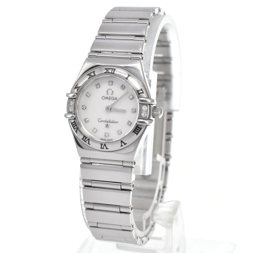with paper OMEGA Constellation Mini My Choice 1566.76 12P diamond White shell Dial Quartz Ladies
 Watch M#150875