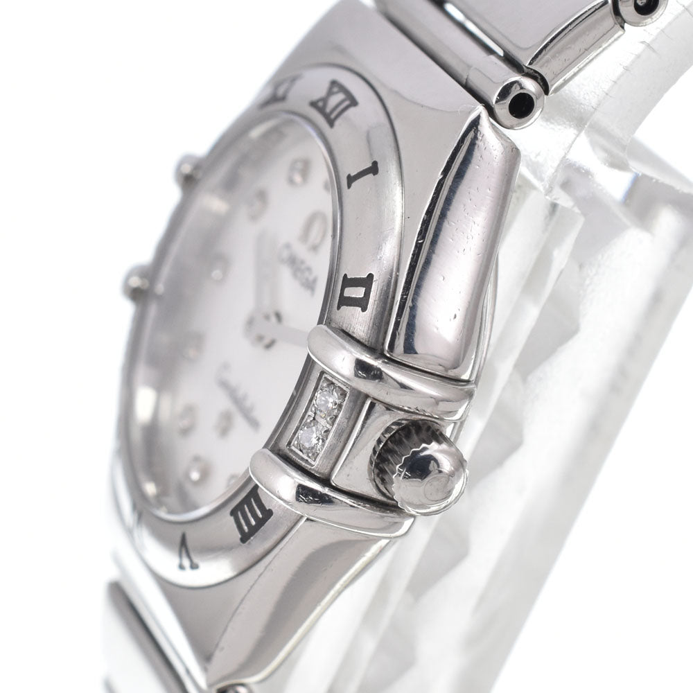 with paper OMEGA Constellation Mini My Choice 1566.76 12P diamond White shell Dial Quartz Ladies
 Watch M#150875
