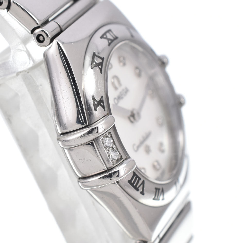 with paper OMEGA Constellation Mini My Choice 1566.76 12P diamond White shell Dial Quartz Ladies
 Watch M#150875