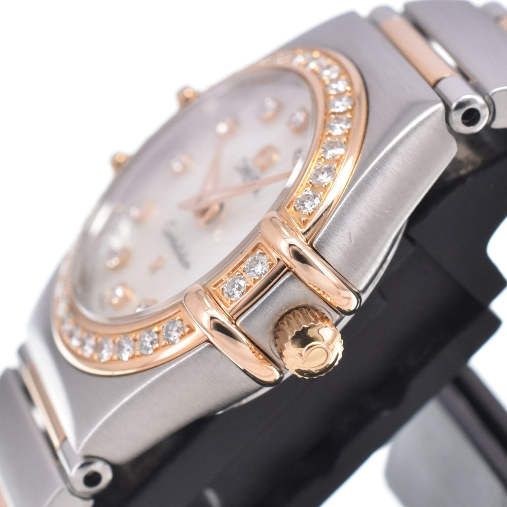 OMEGA Constellation Mini 111.25.23.60.55.003 12-Diamond Bezel Diamond 160th Anniversary Model White shell Dial Quartz Ladies
 Watch K#150878