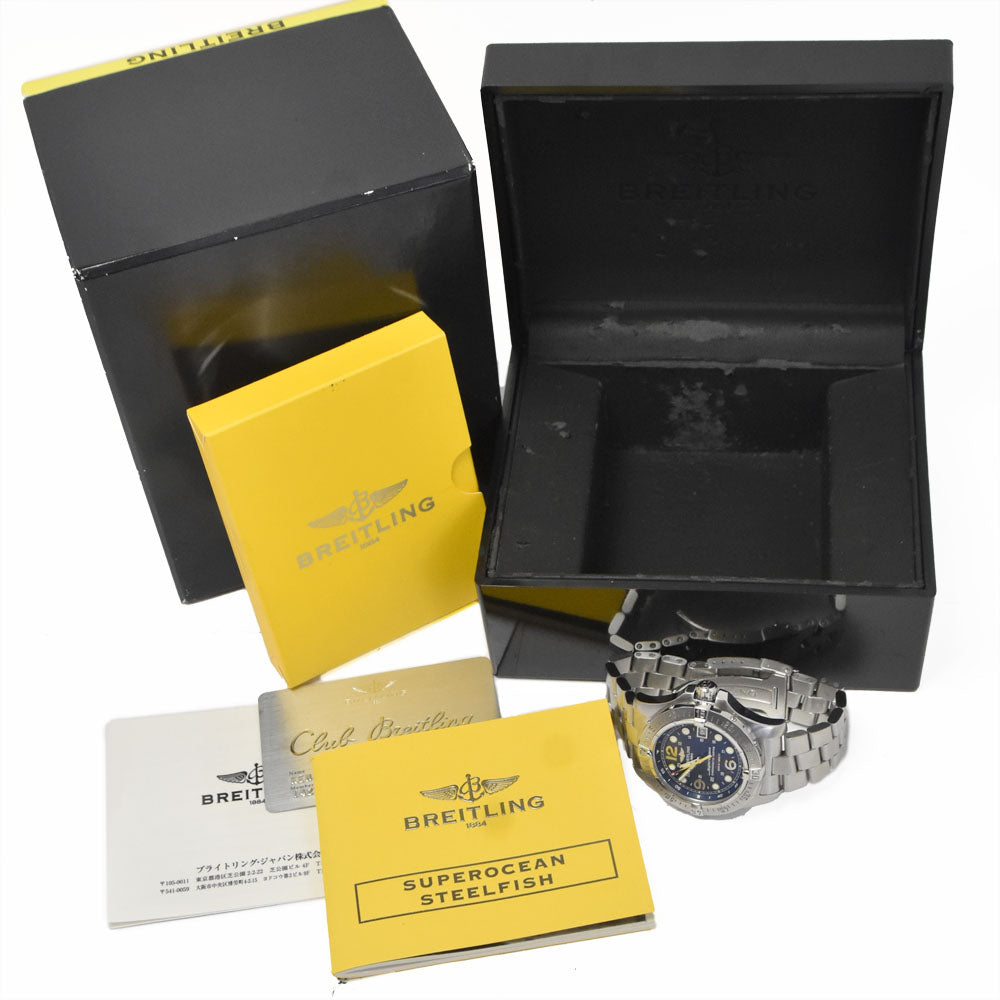 BREITLING Super Ocean Steel Fish A17390 blue Dial Automatic Men's
 Watch L#150889