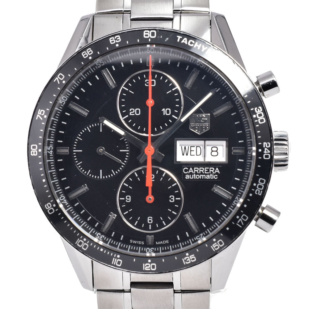 with paper TAG HEUER Carrera CV201AH.BA0725 Chronograph day date black Dial Automatic Men's
 Watch M#150890